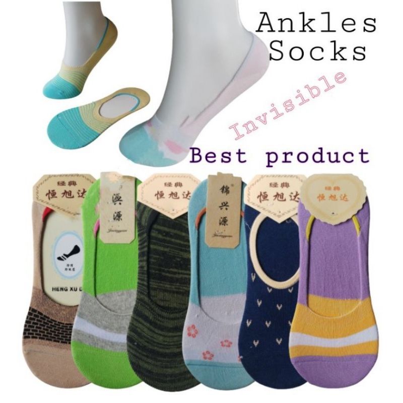 Hidden socks / kaos kaki invisible / kaos kaki pendek pria wanita dewasa kaos kaki balet