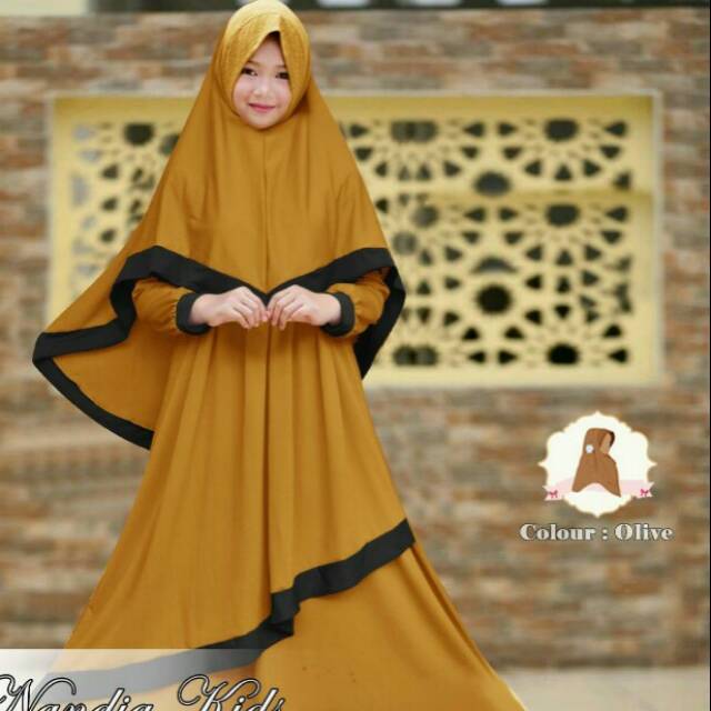 NANDIA KIDS GRADE ORI - GAMIS ANAK NANDIA MOSCREPE LOTUS