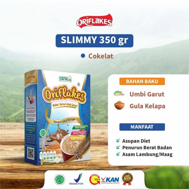 Oriflakes Slimmy Sereal Umbi Garut 350 gram /Sereal Diet