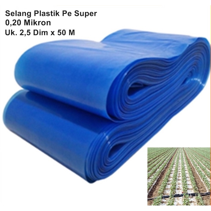 Selang Drip Irigasi 2,5 Dim 20 Mikron x 50 Meter Plastik PE Super