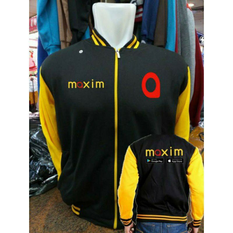 JAKET BASEBALL RESLETING HITAM KUNING MAXIM OJOL