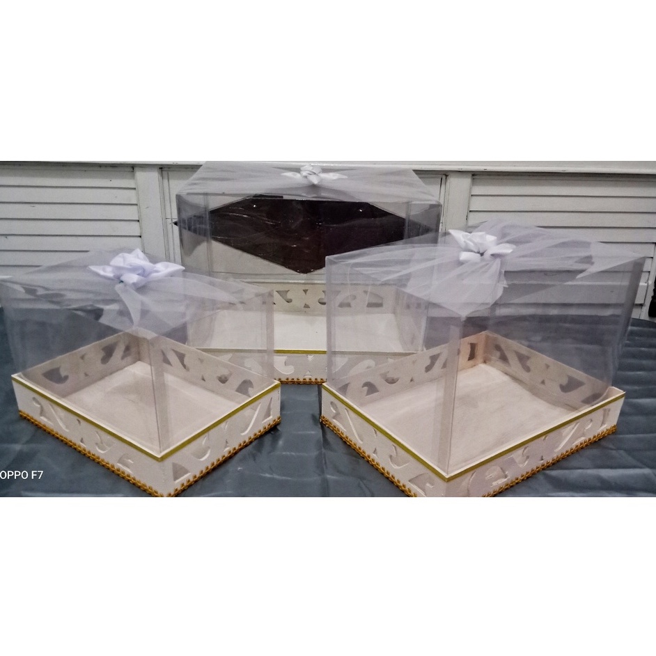 

(Bahan Triplek) Kotak Seserahan Pernikahan Hantaran Nikah Box Mahar Set Mika Ukir Tile Full