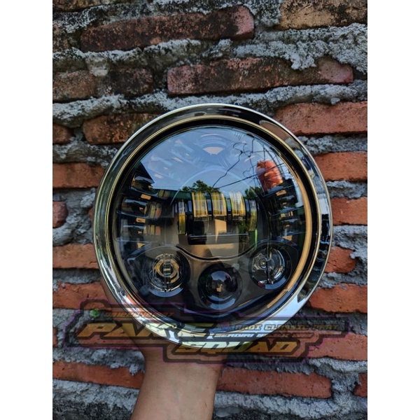 Lampu daymaker 19led 7inch set batok tiger 7inch headlamp daymaker 19led set batok