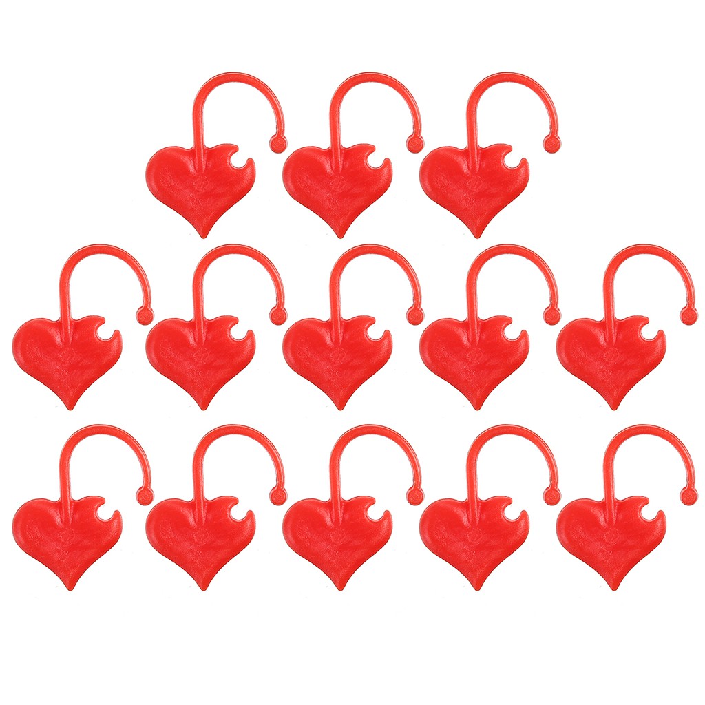 Locking Stitch Marker Heart / Penanda Rajut Bentuk HAti - SET