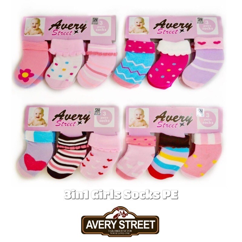 Kaos kaki 3in1 0-12bulan AVERY STREET