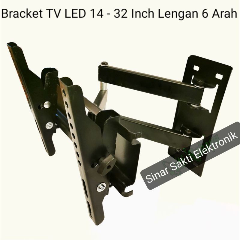 Swivel Bracket TV Led 14&quot; - 42&quot; LCD 6 Arah braket lengan 32 24 42 inch