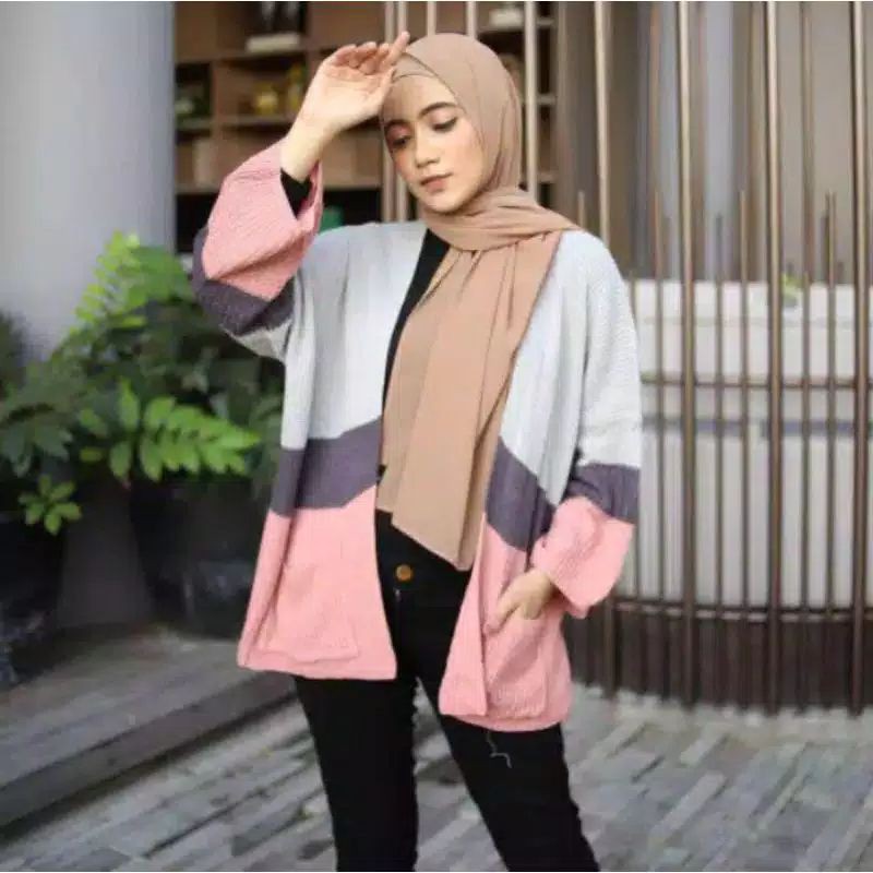 OVERSIZE LAVELLA POLET STRIPI PREMIUM OUTER RAJUT TEBAL CAMEROON