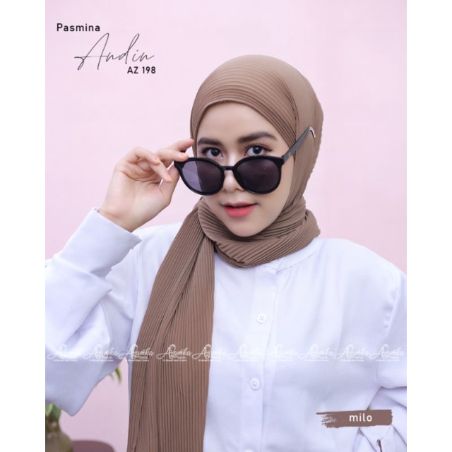 Pashmina plisket Andin by Azamka-Milo