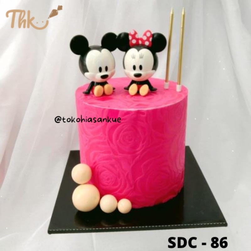 SDC 86 - Hiasan Kue Ulang Tahun Lengkap Mickey Minnie Mouse