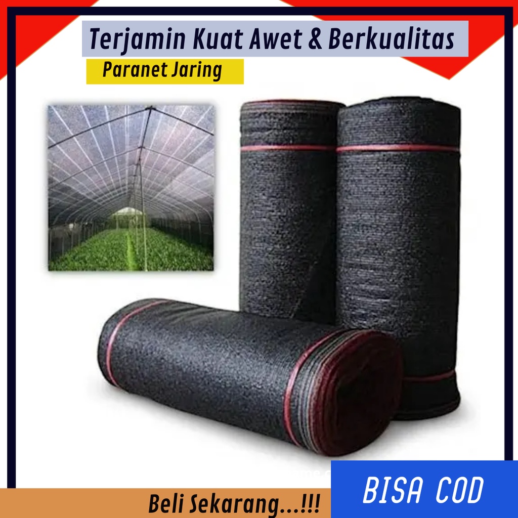 Paranet Jaring 75 % 1 Meter x 3 Meter Paranet Jaring Tanaman Ayam Burung Multifungsi