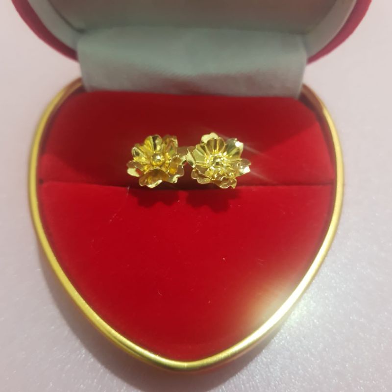 Giwang kembang Giwang 1gram Emas asli