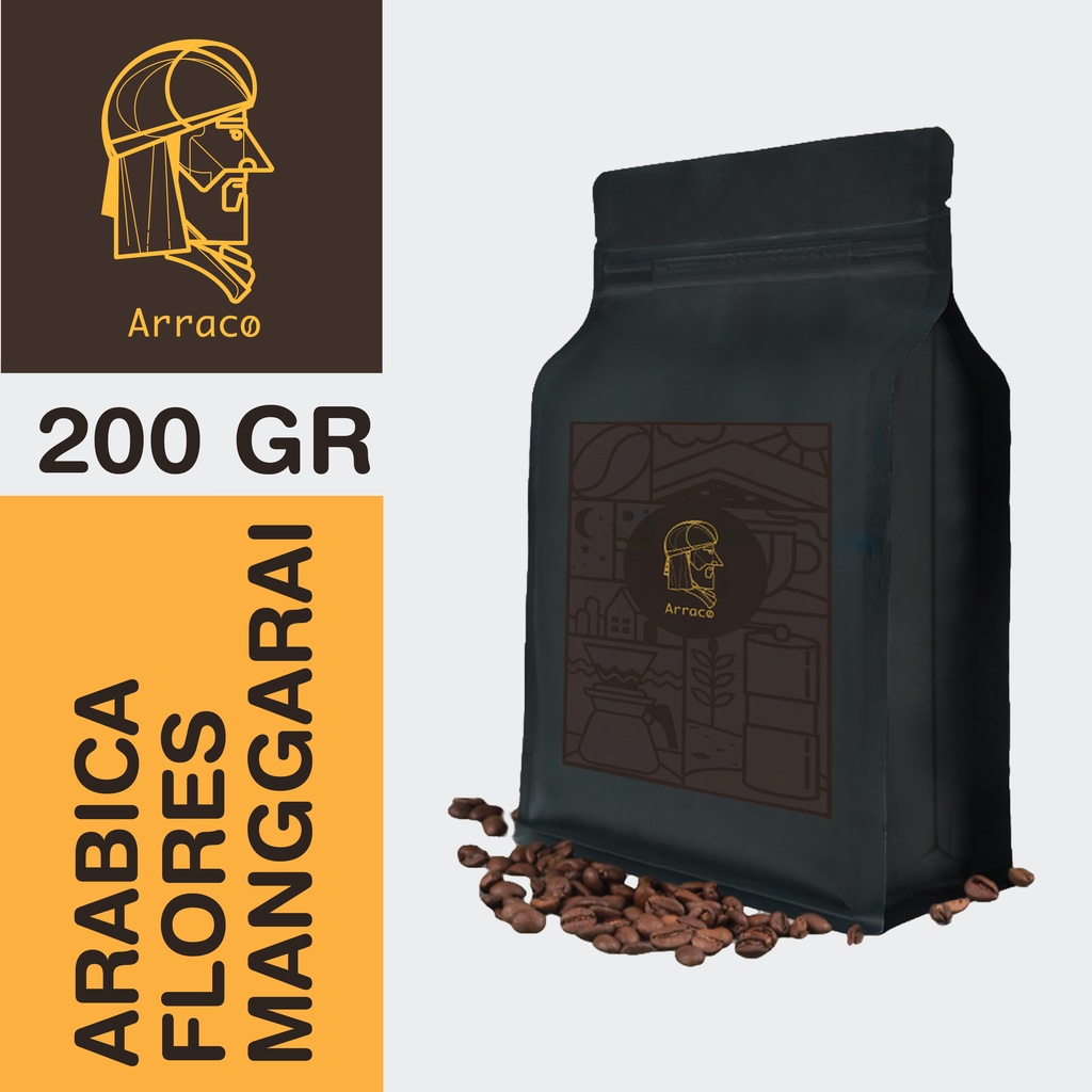 

ARRACO KOPI - Arabika Flores Manggarai 200GR Biji / Bubuk | Full Washed - Medium Roasted