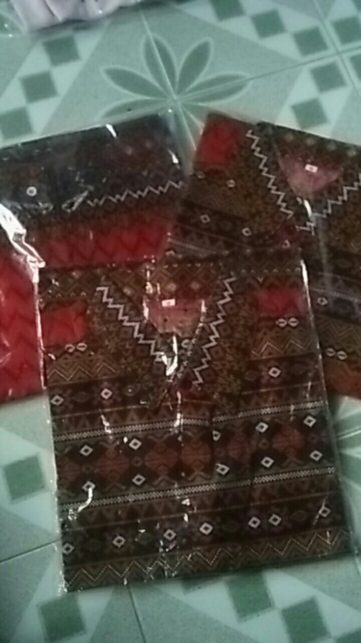Batik Couple Keluarga Sania Ruffle Ori Ndoro Jowi Dnt Motif Sakura Merah Termurah Shopee