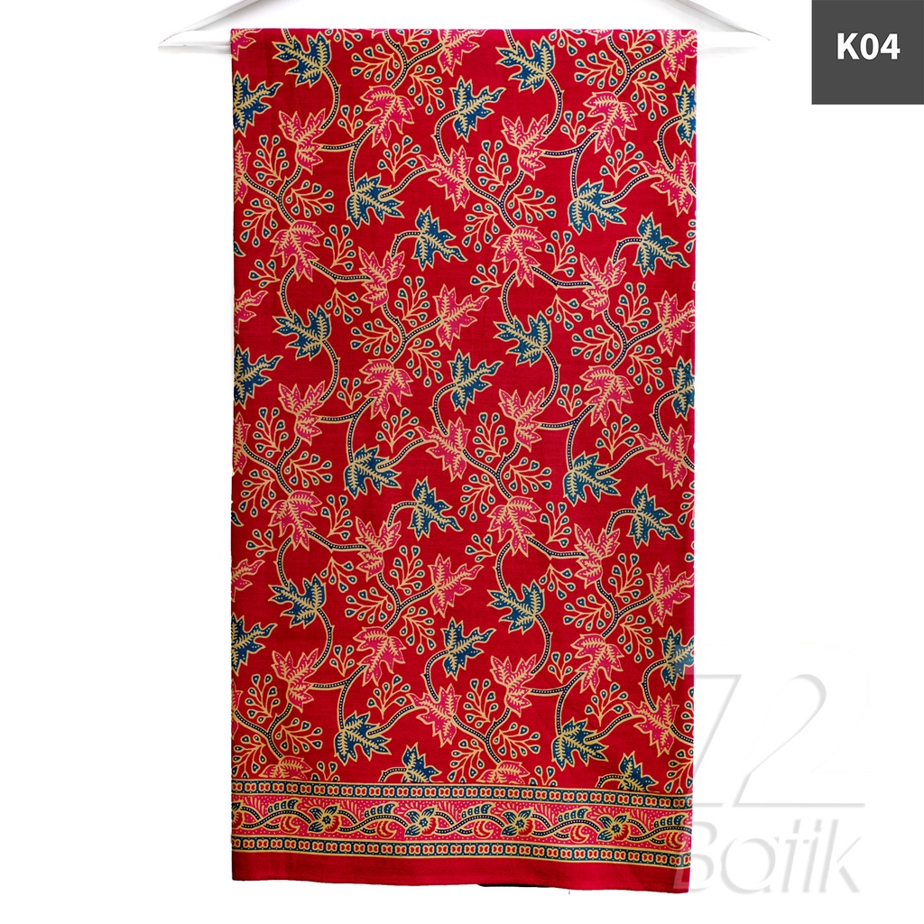 BAHAN BATIK PREMIUM Katun Motif Sekar Nitik Warna Merah Hijau Kuning Biru 724941 Cap 72 Jarik Jarit Samping Kebat Panjang Batik Katun Modern Premium Bahan Seragam Batik Pernikahan Kantor Keluarga Murah Kamen Jadi Batik Bali Lembaran