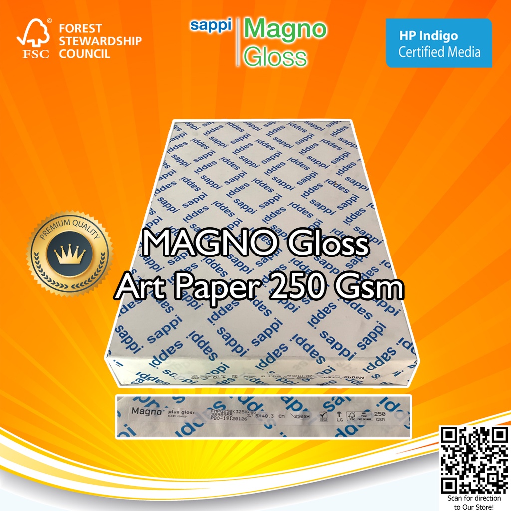 Magno Gloss Kertas Art Paper Carton CTS 250 Gsm A3+ 250 Lembar - Pack