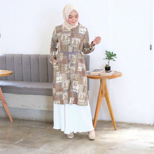 LEVINKHA ETNIK  TUNIK  BAJU  TUNIC ETNIC WANITA MUSLIM 