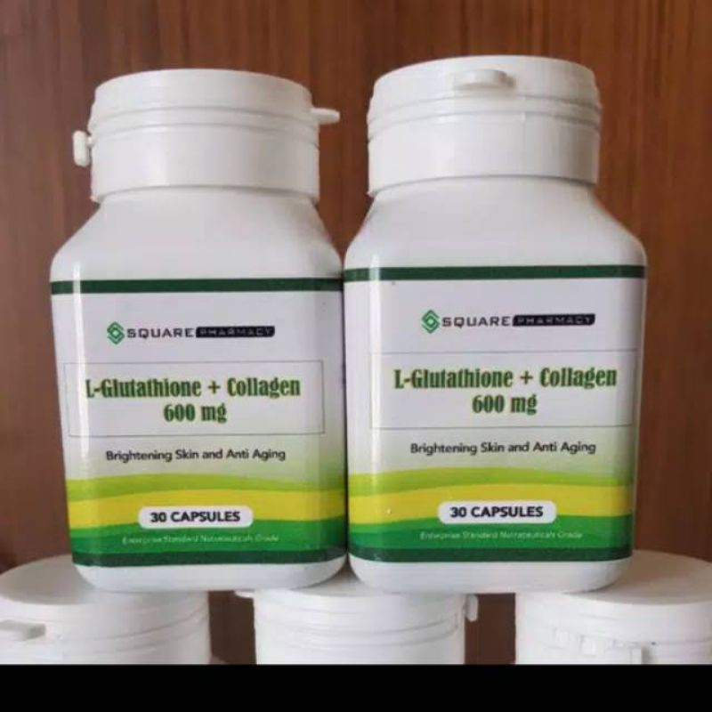 L Glutathione Kapsul 600mg + Collagen Asli Original