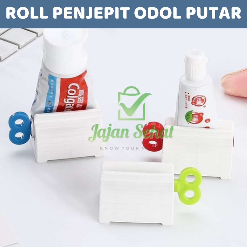 Roll Penjepit Odol Putar Dispenser Tempat Pasta Gigi