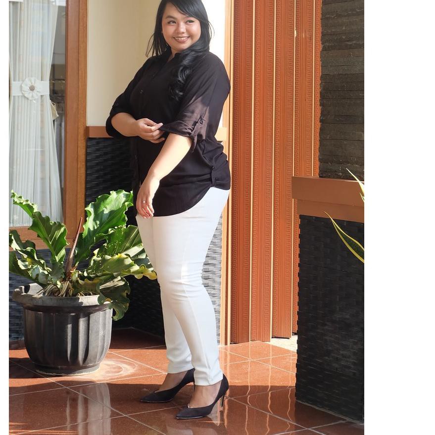 ❉ KEMEJA JUMBO WANITA LD 130 POLOS XXXXL KEKINIAN ➸