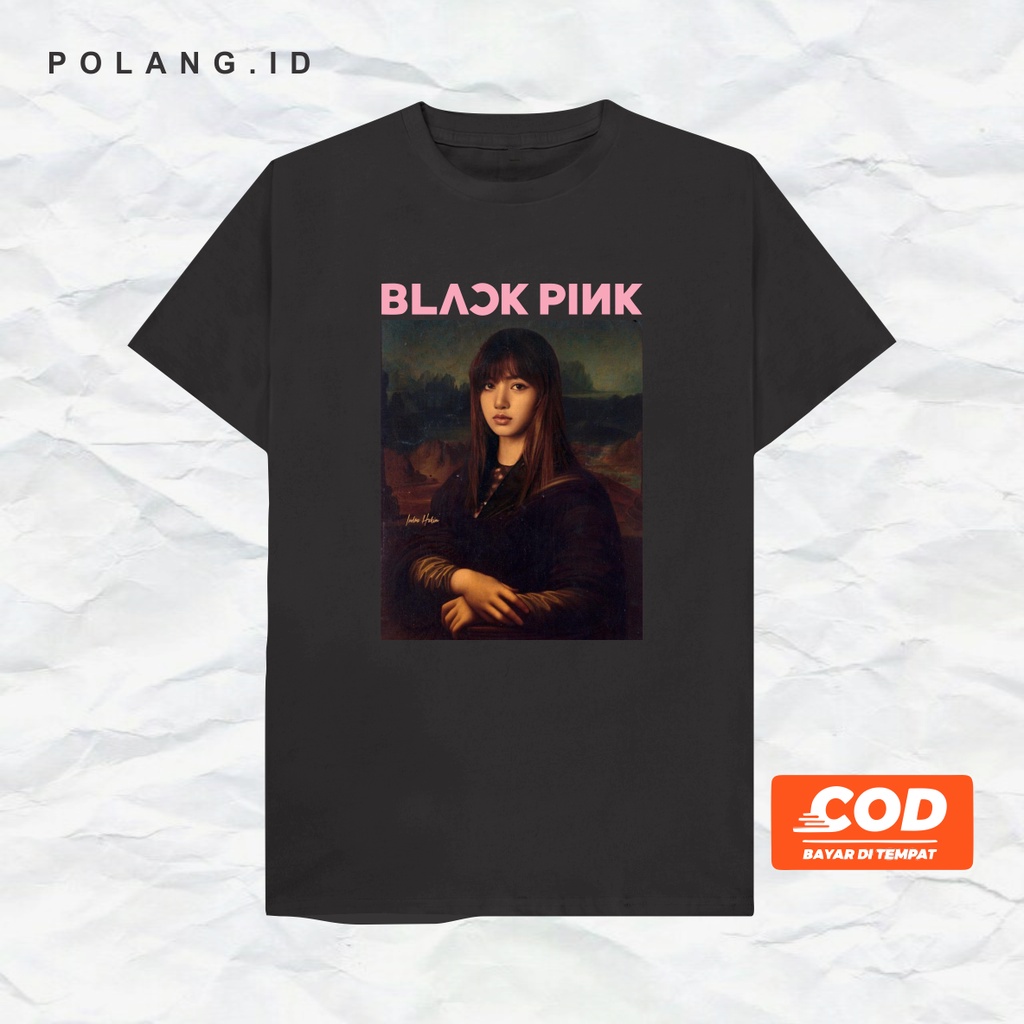 Kaos Band Kaos Musik Kaos Lisa Blackpink Series Baju Metal Rock Merchandise Monalisa Black Pink T-Sh