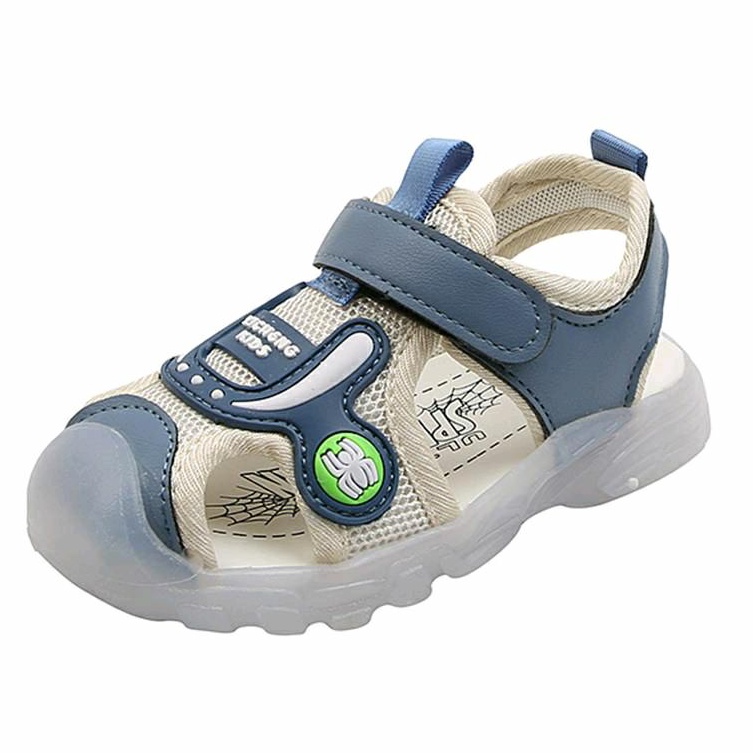 Juragan Junior [COD] Sandal ATIRA Lampu LED Anak Laki Laki Dan Perempuan Import Size 21-30