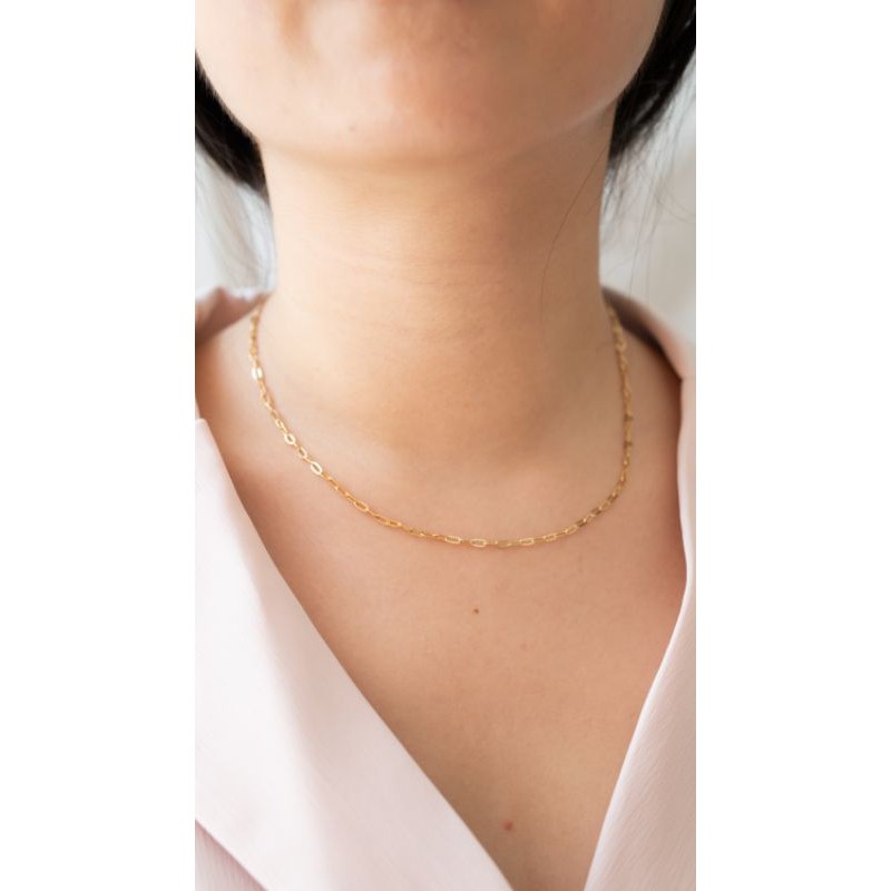 Megan Choker Necklace Gold Plated 14K Kalung Rantai Choker Lapis Emas - To Be With You
