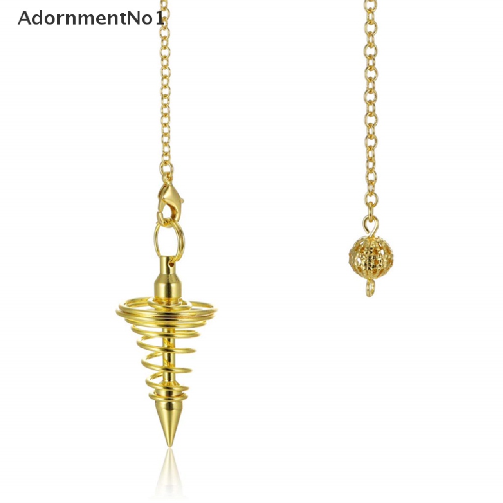 (AdornmentNo1) Pendulum Bentuk Piramida Bahan Metal Untuk Dowsing