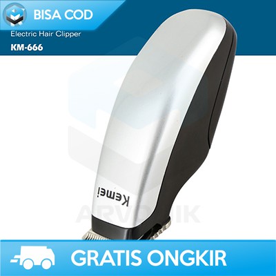 ALAT CUKUR RAMBUT ELEKTRIK KEMEI ORIGINAL TAFFWARE KM-666 HAIR TRIMMER