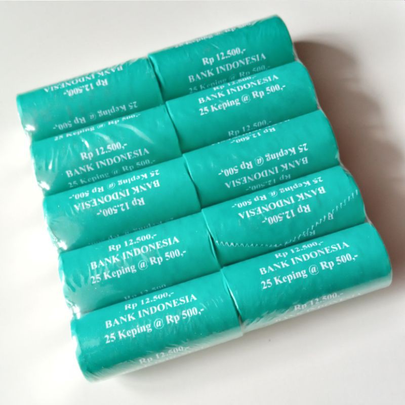 Koin 500 rupiah per 1 roll