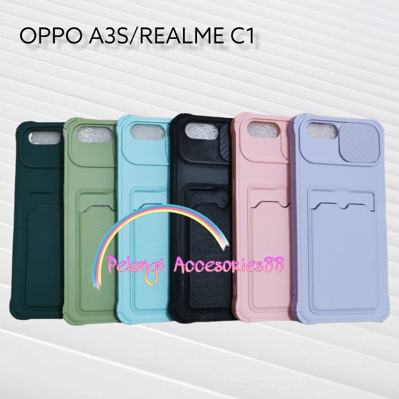 CASE OPPO A3S CASE SOFTCASE SLEDING WARNA WARNI