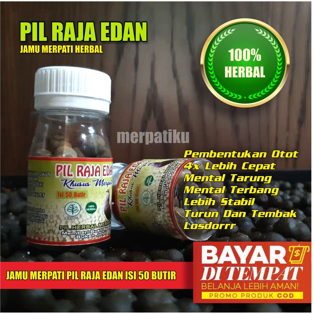 JAMU MERPATI KOLONG DAN BALAP HERBAL PIL RAJA EDAN 50 BUTIR