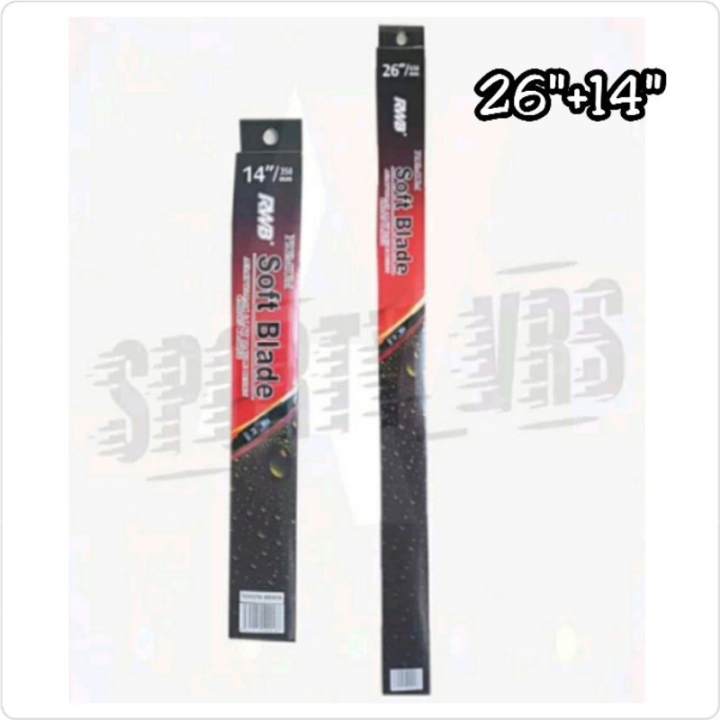 Wiper Depan Mazda Biante 26&quot;+14&quot; Model Soft Blade Merk RWB