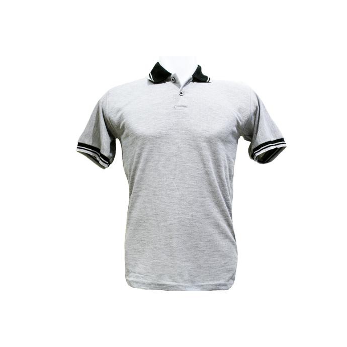 promo polo shirt abu kaos kerah polos baju pria cowok lacos lacoste kaus - abu-abu muda, m terbaru