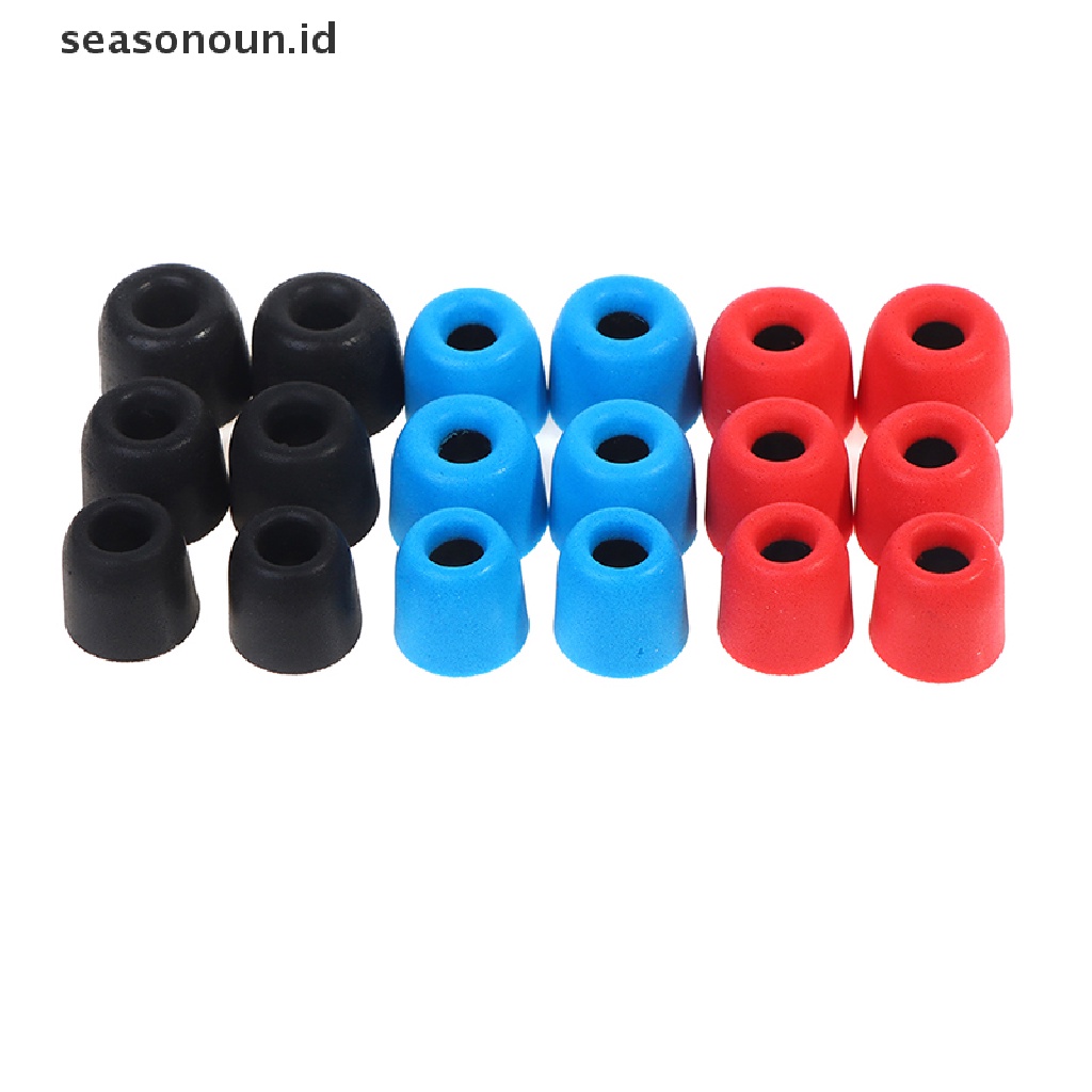 (seasonoun) 3 Pasang / 6pcs kz Eartip Memory Foam Peredam Suara