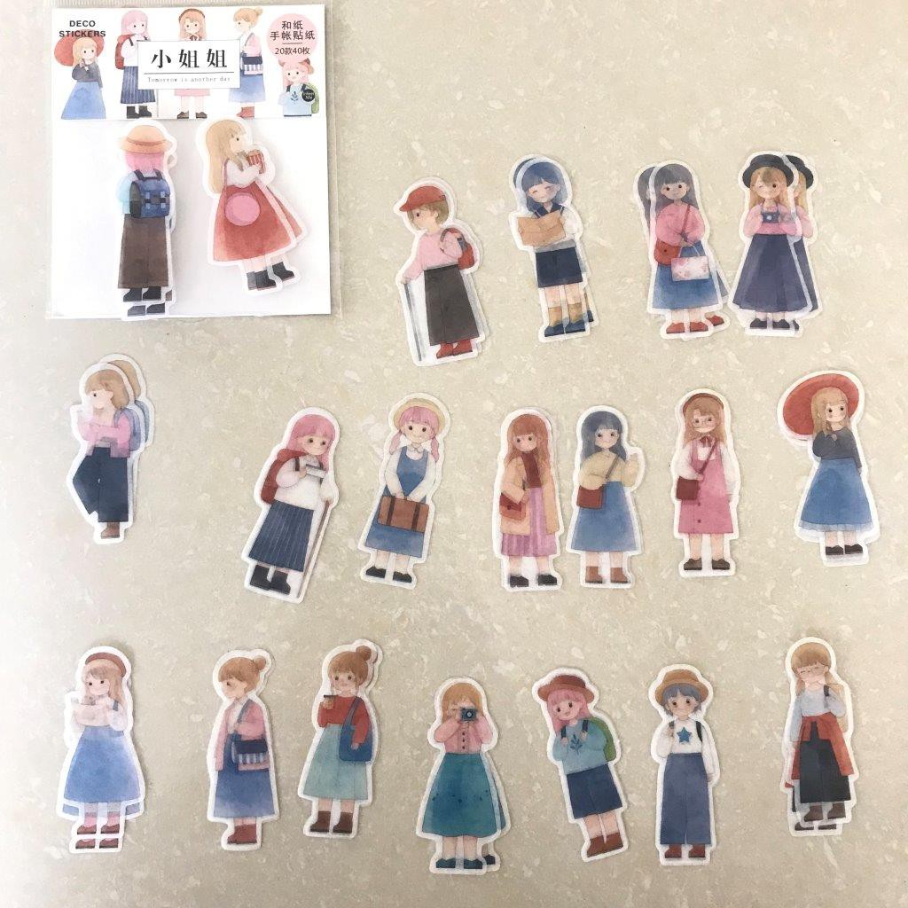 

Set sticker girl travelling stiker travel stiker lucu