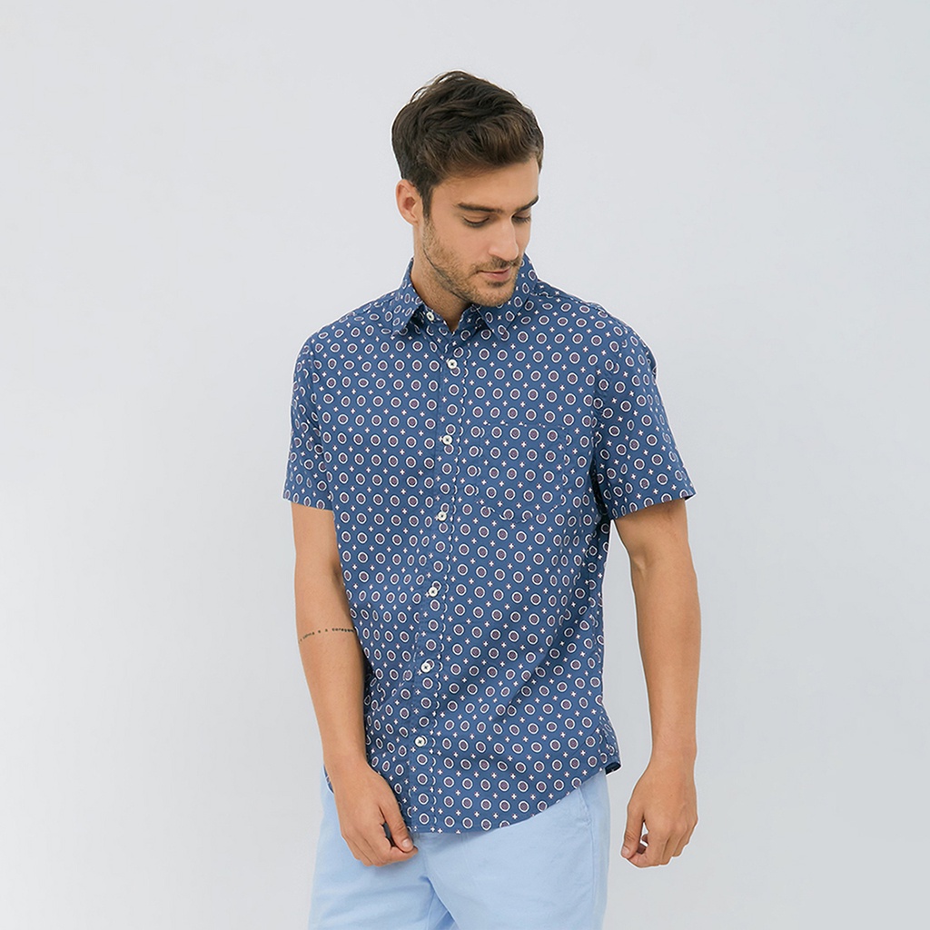 JOY SHADE  Men Kemeja Tangan Pendek FIREWORK Shirt by Aeropostale