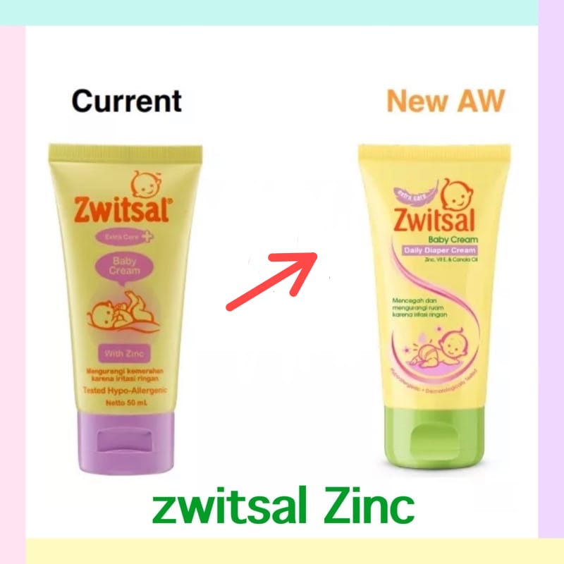 Zwitsal Extra Care Baby Cream With Zinc - Diaper  50ml