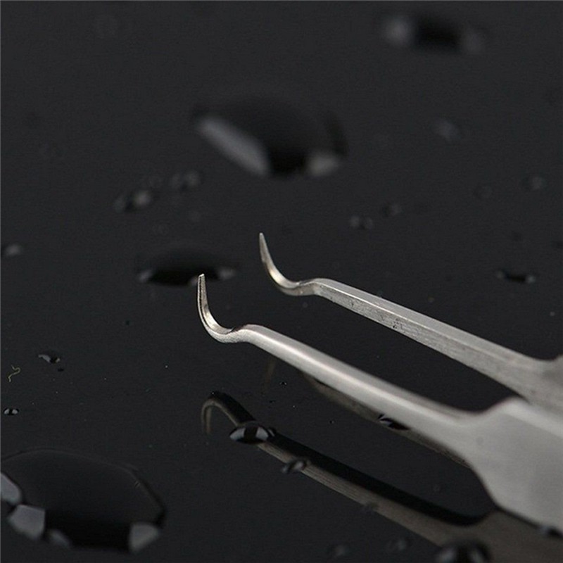 [Bayar Di Tempat]Pinset Stainless Steel Lengkung Lengkung untuk Menghilangkan Komedo Hitam / Jerawat