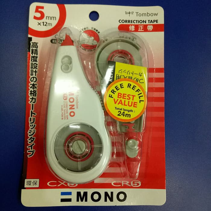 

Tipex Kenko - Refill Tipex Tombow - Correction Tape Correction Tape Cx5 Cr5 5 Mm X 12 M + Refill
