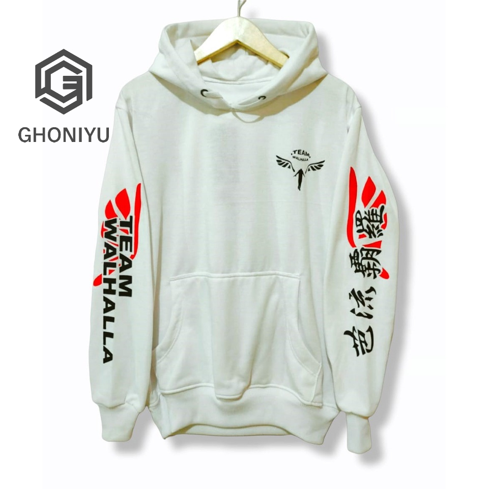 Jaket Sweater Anime Tokyo Revengers Mikey Tokyo Manji Toman Valhalla  Hoodie Pullover Jumbo Murah