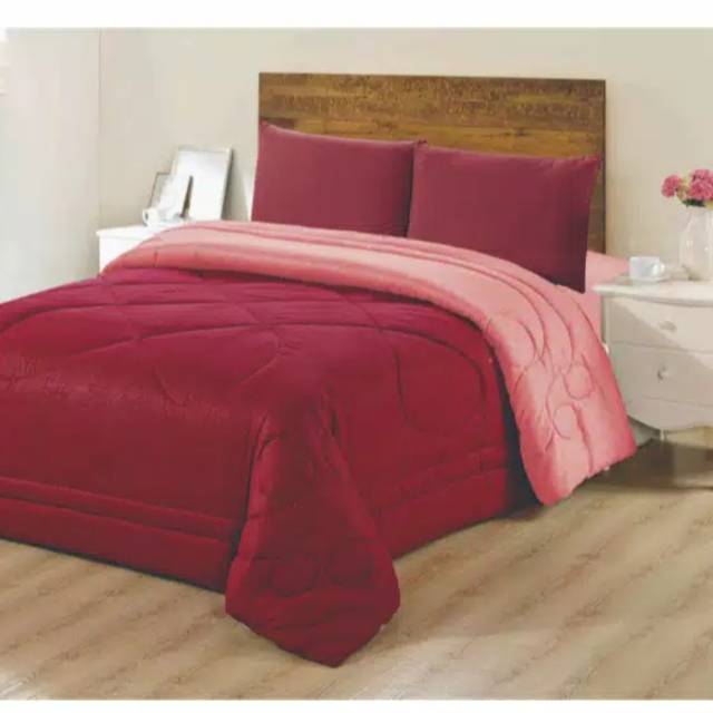 Bedcover Vallery Quincy Polos embros per set dengan sprei Tinggi 30 cm ukuran 180x200