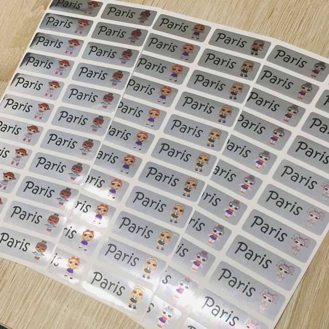 

Label stiker nama standard doff/ glossy