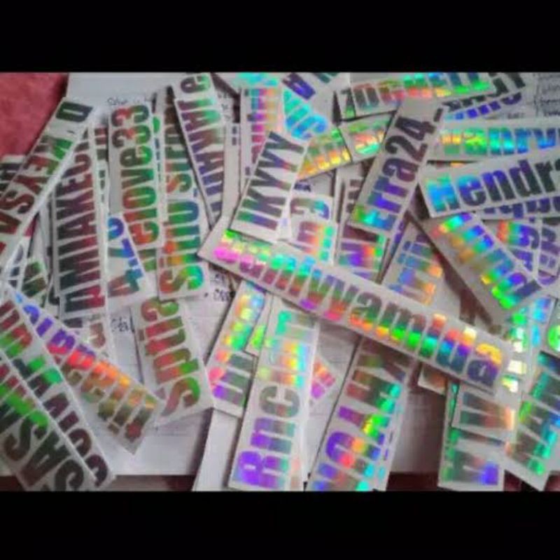 

sticker harta tahta viral 2020 hologram putih