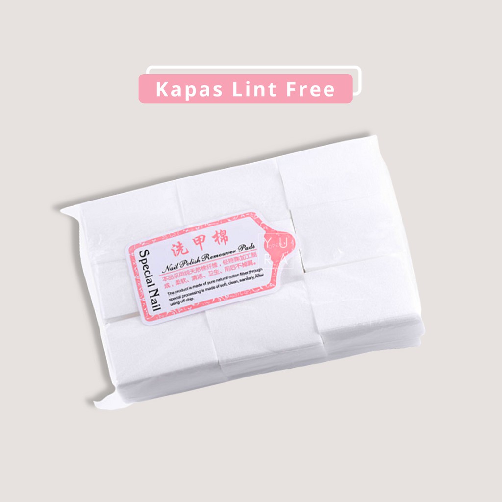 Kapas Lint Free Cotton Nail Art / wipes lint free  / kapas tanpa serat serabut