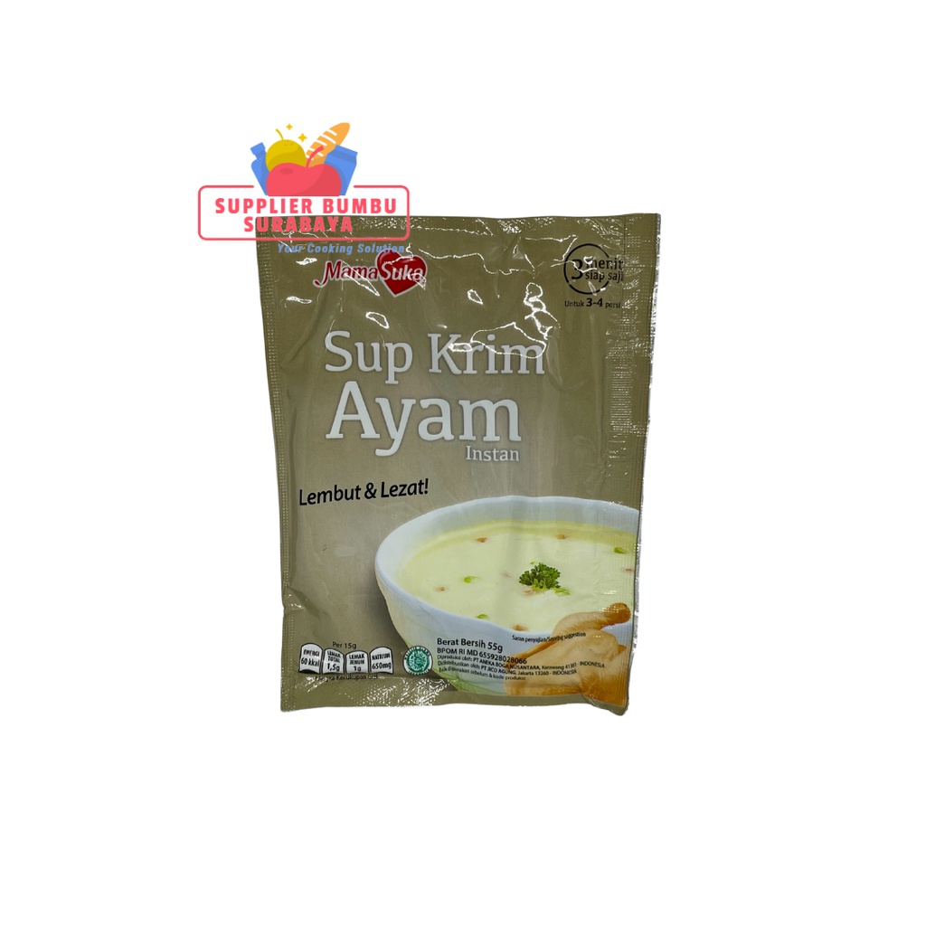 MamaSuka Mama Suka Sup Krim Ayam Jamur Jagung Instan / Instant Cream Soup 55g