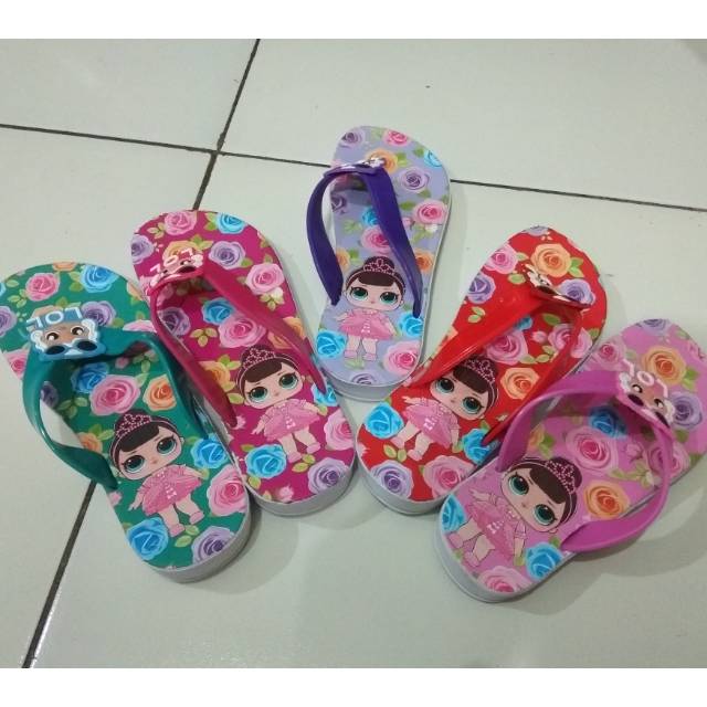 SANDAL JAPIT ANAK CEWEK TANGGUNG LOL DULUX 283C SIZE 30-35