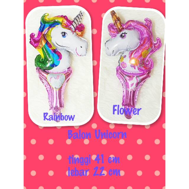 Souvenir ulang tahun anak balon foil unicorn pegasus