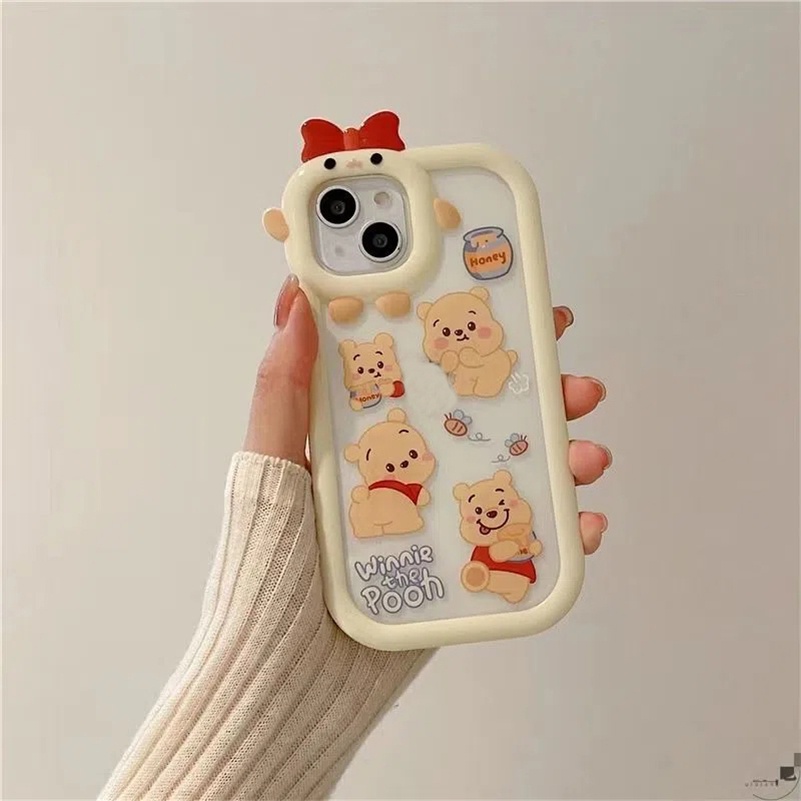 Soft Case Tpu Motif Winnie Pooh Untuk iPhone 14 13 12 11 Pro Max X Xr Xs Max 7 8 6 6s Plus SE 2020