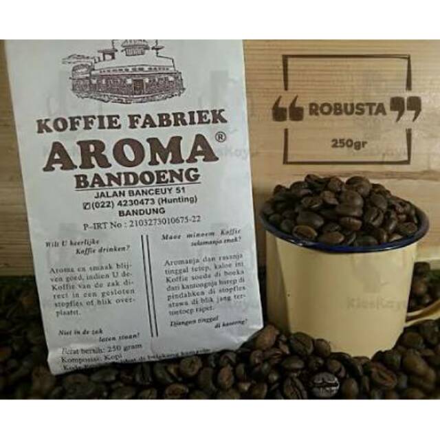 kopi aroma bandung robusta kemasan 250gr coffee aroma Robusta oleh oleh bandung