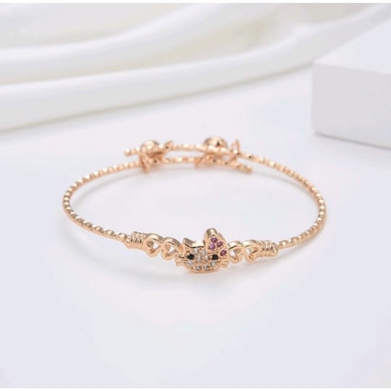 Y414 Gelang Anak Lapis Emas Hello Kitty Aksesoris Anak Perempuan Gelang Anak Perempuan Lucu